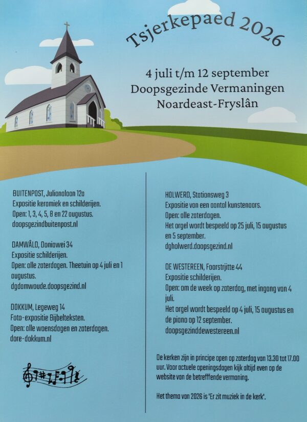Tsjerkepaad Doopsgezinde Vermaningen Noardeast-Fryslân